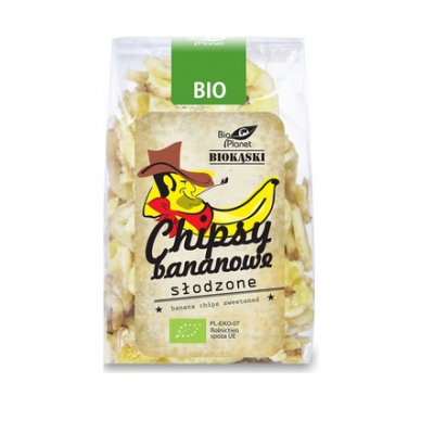 Bio Planet Chipsy bananowe słodzone BIO 150g