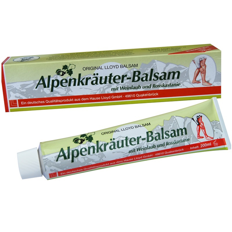 Balsan ziołowy Alpenkrauter z ziół alpejskich + Kasztanowiec i Liście Czerwonych Winogron 200ml