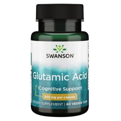 Glutamic Acid (kwas L-Glutaminowy) 500mg 60 kaps. wege.
