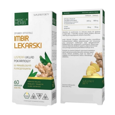 Imbir Lekarski 600mg 60 kaps.