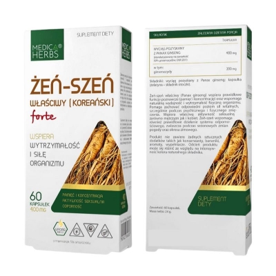 Żeń-szeń właściwy (koreański) Forte 400mg 60kaps.