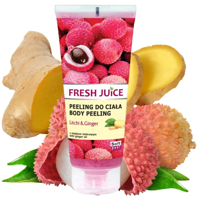 Fresh Juice Peeling do ciała Liczi&Imbir z ekstraktem z liczi i olejkiem imbirowym 200ml