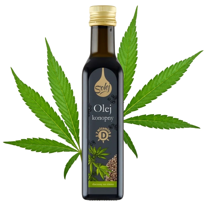 Olej konopny z witaminą D tłoczony na zimno 250ml