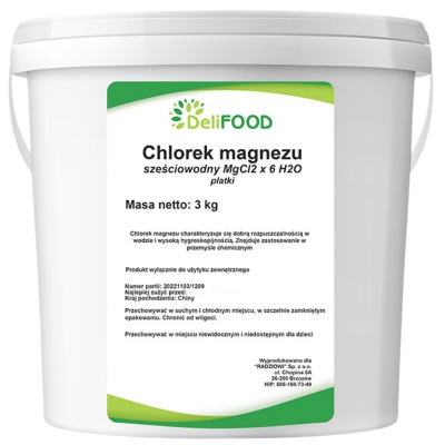 Chlorek magnezu sześciowodny (DeliFood) 3000g