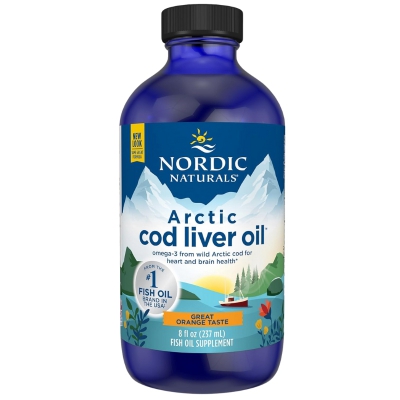 Nordic Naturals Arctic Cod Liver Oil - Tran 1060mg smak pomarańczowy 237ml