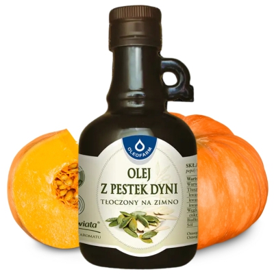 Olej z pestek dyni tłoczony na zimno 250ml