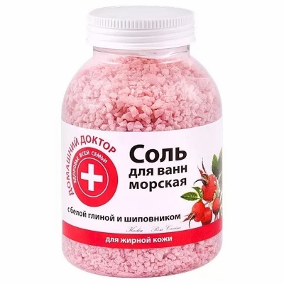 Domowy Doktor Sól morska do kąpieli z dodatkiem białej glinki i ekstraktem dzikiej róży 1000g