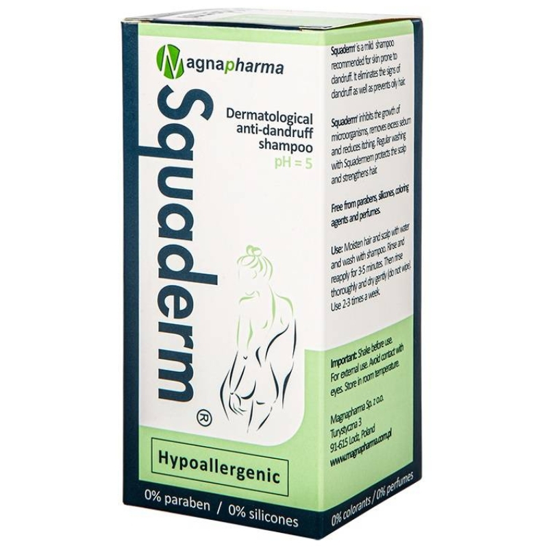 Squaderm Szampon przeciwłupieżowy dermatologiczny hipoalergiczny 150ml