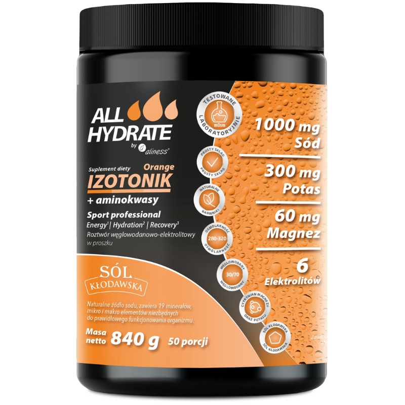 AllHydrate Izotonik Orange + aminokwasy 840g