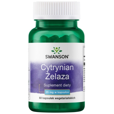 Cytrynian Żelaza 25mg 60 kaps.