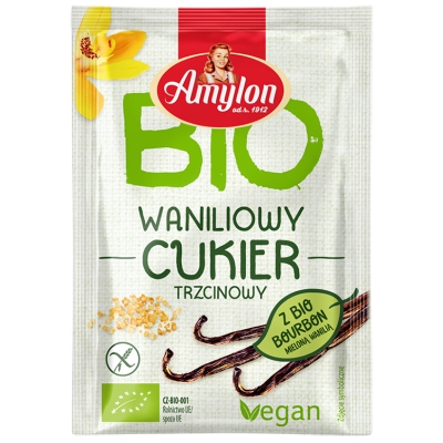 Cukier waniliowy trzcinowy BIO bezglutenowy 8g MAŁY