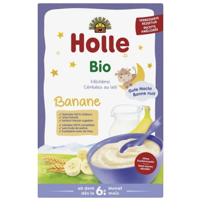 Holle Bio Kaszka mleczno-bananowa pełnoziarnista od 6 miesiąca 250g