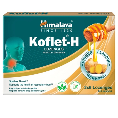 Koflet-H smak imbirowy 12 pastylek do ssania