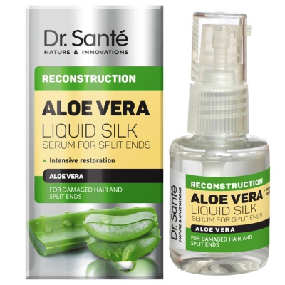 Dr Sante Jedwab w płynie serum odbudowa na rozdwajające sie końcówki Aloe Vera 30ml