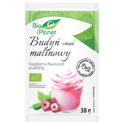 Bio Planet Budyń malinowy z malinami BIO 38g