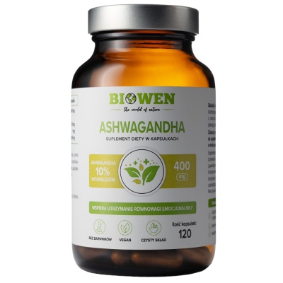 Biowen Ashwagandha - Umysł, sen, energia 120 kaps.