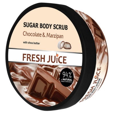 Fresh Juice Peeling cukrowy do ciała marcepan i czekolada 225g