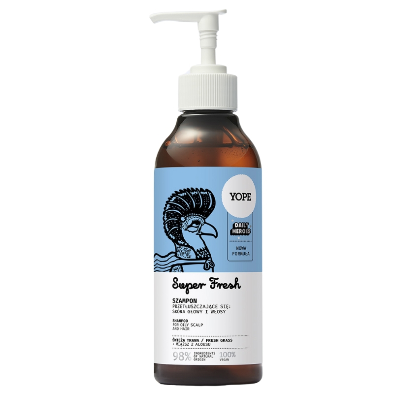 Naturalny szampon do włosów Przetłuszczających się Świeża trawa 300ml