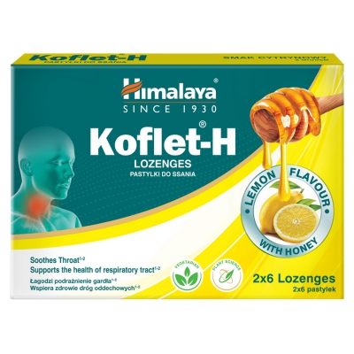 Koflet-H smak cytrynowy 12 pastylek do ssania