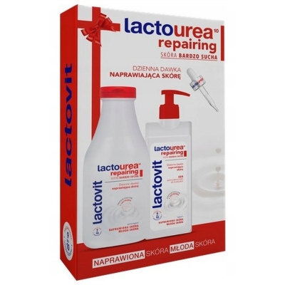 Lactovit Zestaw Lactourea repairing Żel do kąpieli 500ml + Balsam do ciała 400ml
