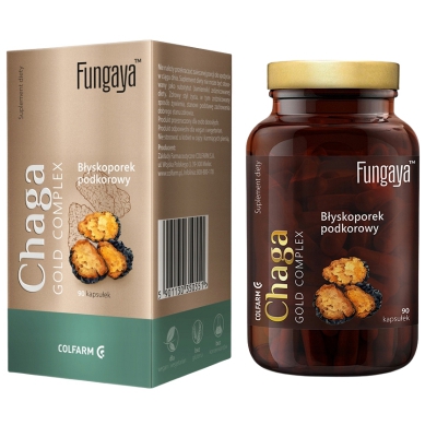 Fungaya Chaga Gold Complex (Błyskoporek podkorowy) 90 kaps.