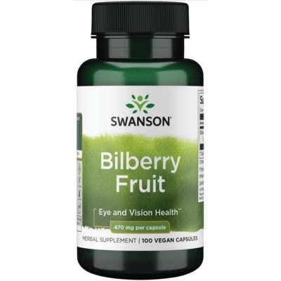 Bilberry Fruit (Czarna Borówka) 470mg 100 kaps.