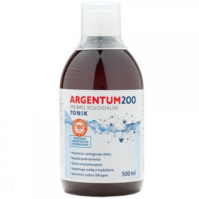 Argentum 200 Srebro Koloidalne 100ppm tonik 500 ml